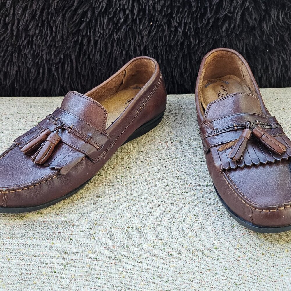 Dockers Men Brown Leather Upper Freestone Slip On… - image 4